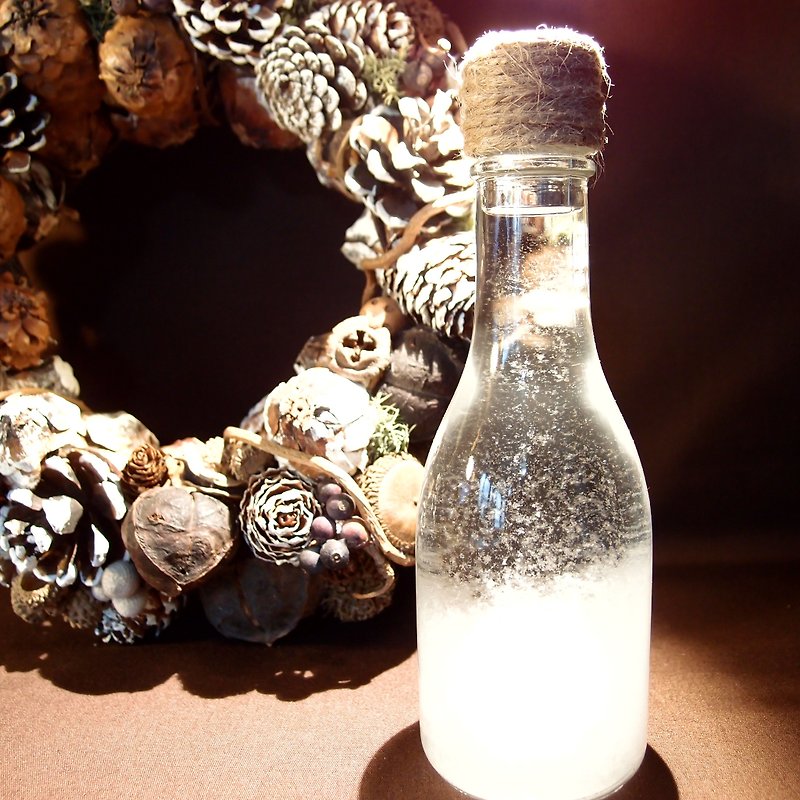 Lettering custom made. Storm glass ❅ "swirling snow." - Items for Display - Glass White