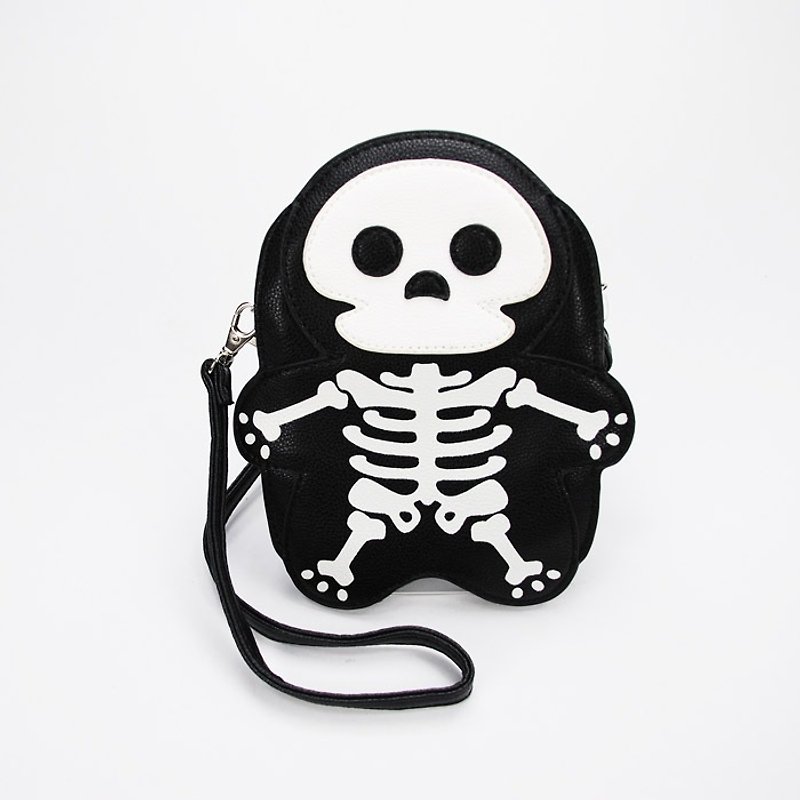 Sleepyville Critters - Premium Skeleton Should Bag - Messenger Bags & Sling Bags - Faux Leather Black