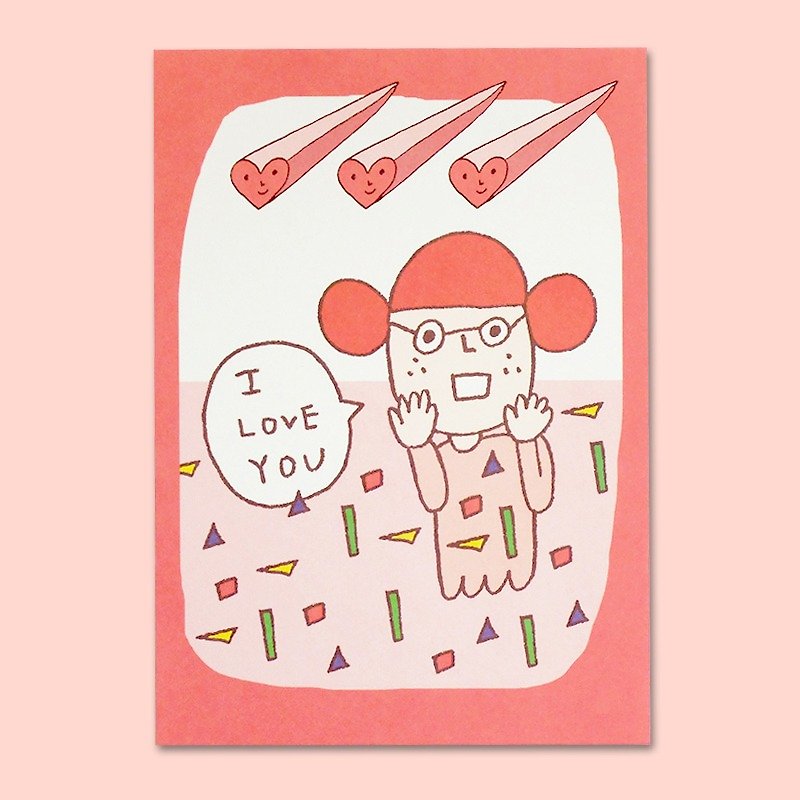 I love you / postcard - Cards & Postcards - Paper Red