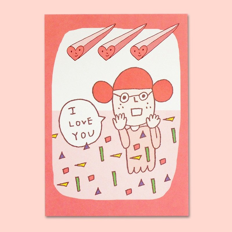 I love you / postcard - การ์ด/โปสการ์ด - กระดาษ สีแดง