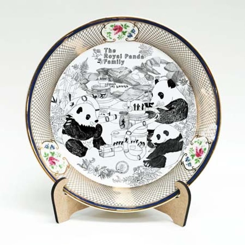 <The Most Beautiful Now> Series Dinner Plate/Panda Royal Plate - จานเล็ก - วัสดุอื่นๆ ขาว