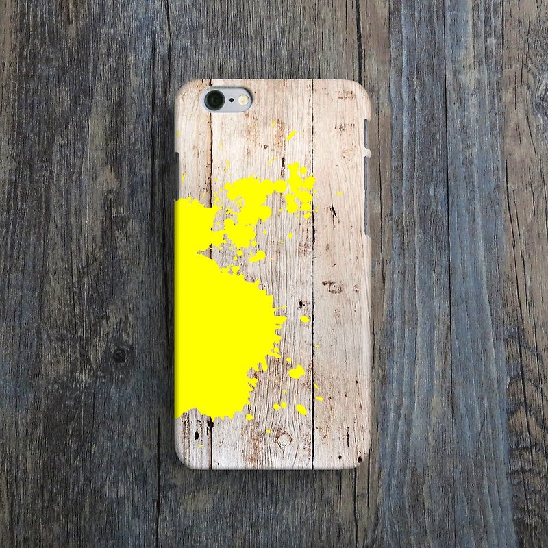 OneLittleForest - 原創手機保護殼- iPhone- 熒光潑墨 - 手機殼/手機套 - 塑膠 黃色