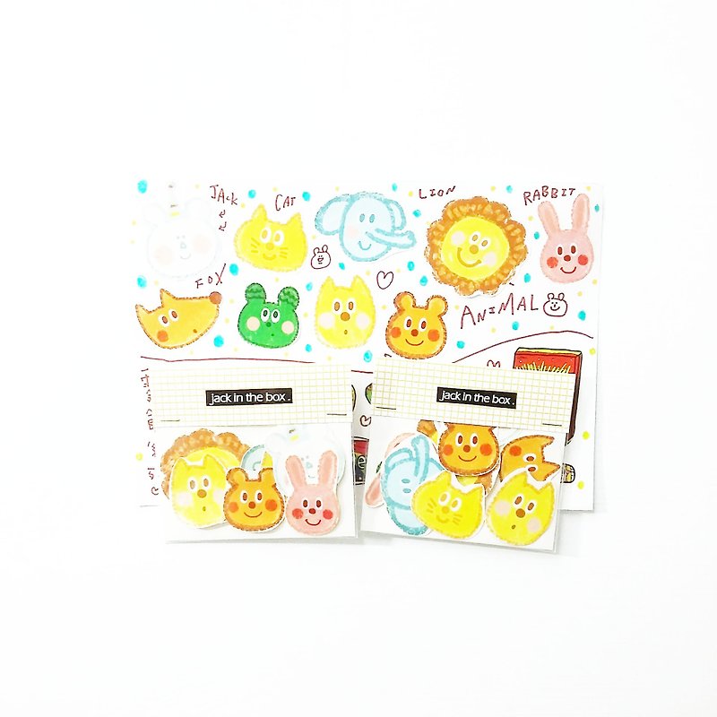 jack in the box of crayons texture animal sticker pack - Stickers - Paper Multicolor