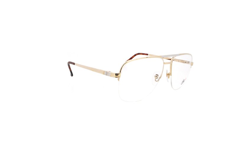 可加購平光/度數鏡片 Solex SY-686 YGP 90年代香港製古董眼鏡 - 眼鏡/眼鏡框 - 其他金屬 金色