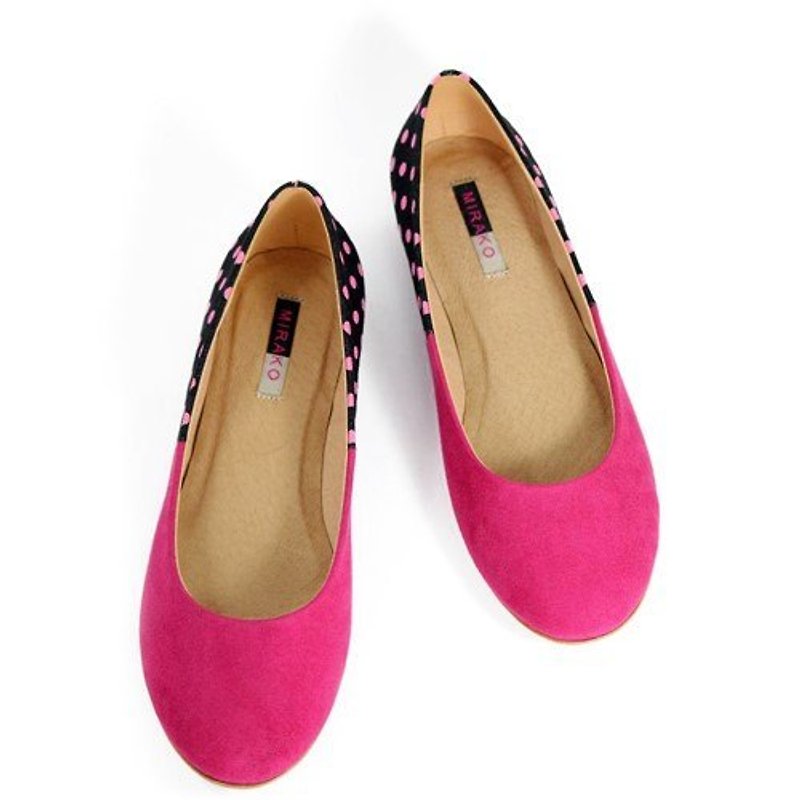Musical W1042 Pink - รองเท้าบัลเลต์ - ผ้าฝ้าย/ผ้าลินิน สึชมพู