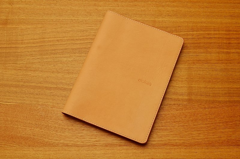 pipilala handmade leather vegetable tanned leather hand-stitched leather Letters A5 - Notebooks & Journals - Genuine Leather Brown