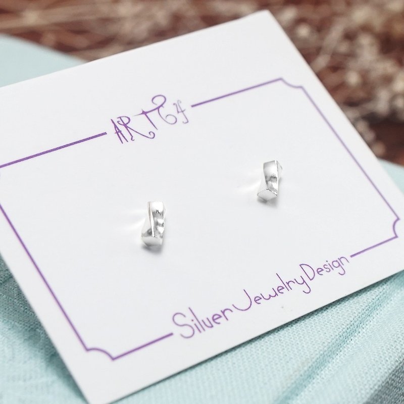Dream Waltz Minimalist Square Pillar 925 Sterling Silver Earrings - Earrings & Clip-ons - Sterling Silver Silver