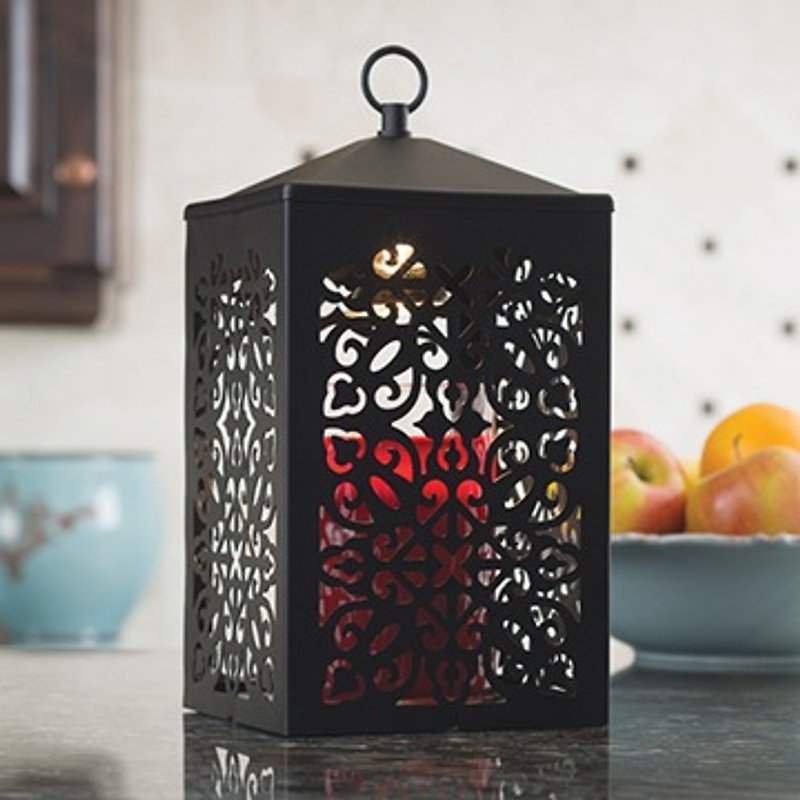 Black Scroll Lantern - Candles & Candle Holders - Other Metals Black