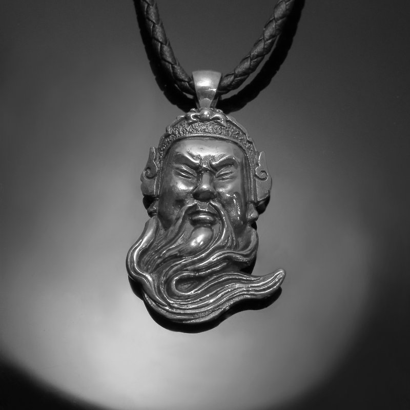 God Series/ Guan Gong Necklace/ 925 Silver - Necklaces - Other Metals Silver