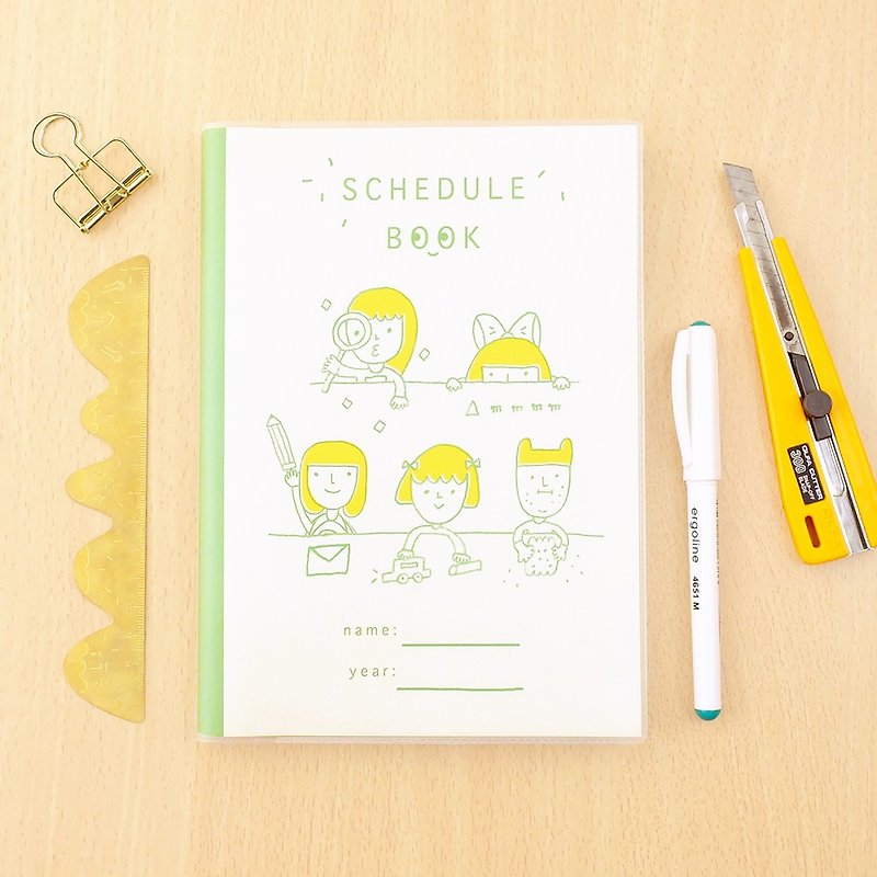 Yohand schedule book / On the table - สมุดบันทึก/สมุดปฏิทิน - กระดาษ สีเหลือง