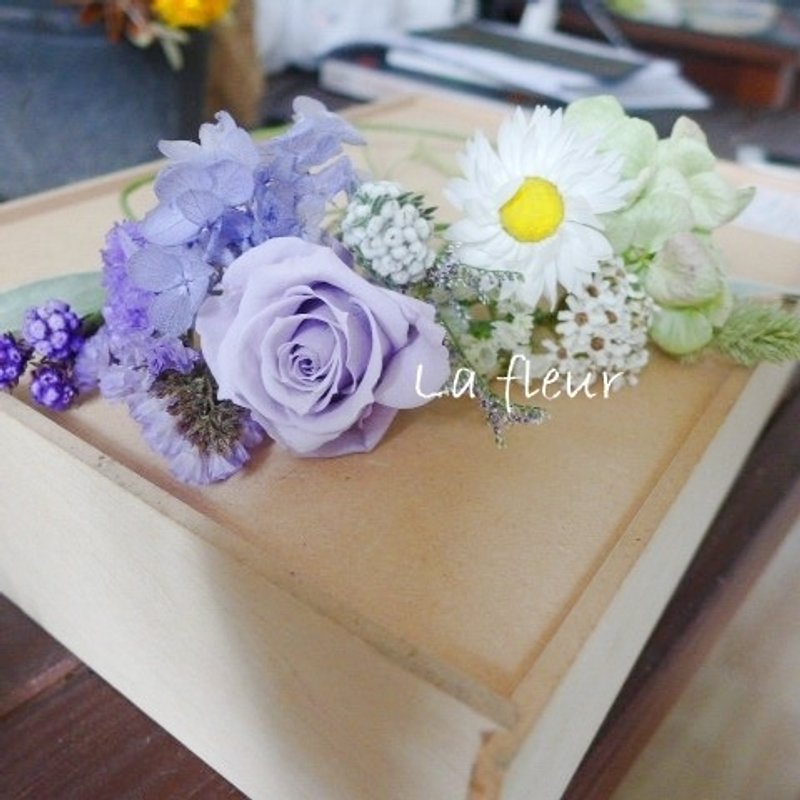 [ Love headdress flower ] 不凋玫瑰繡球花冠 - 盆栽/植栽 - 植物．花 多色