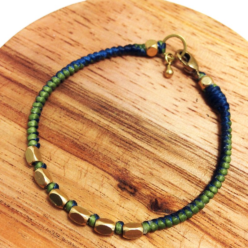 Memories of the star trails. Simple Sugar Nok series of Bronze wire bracelet Wax - Bracelets - Paper Green