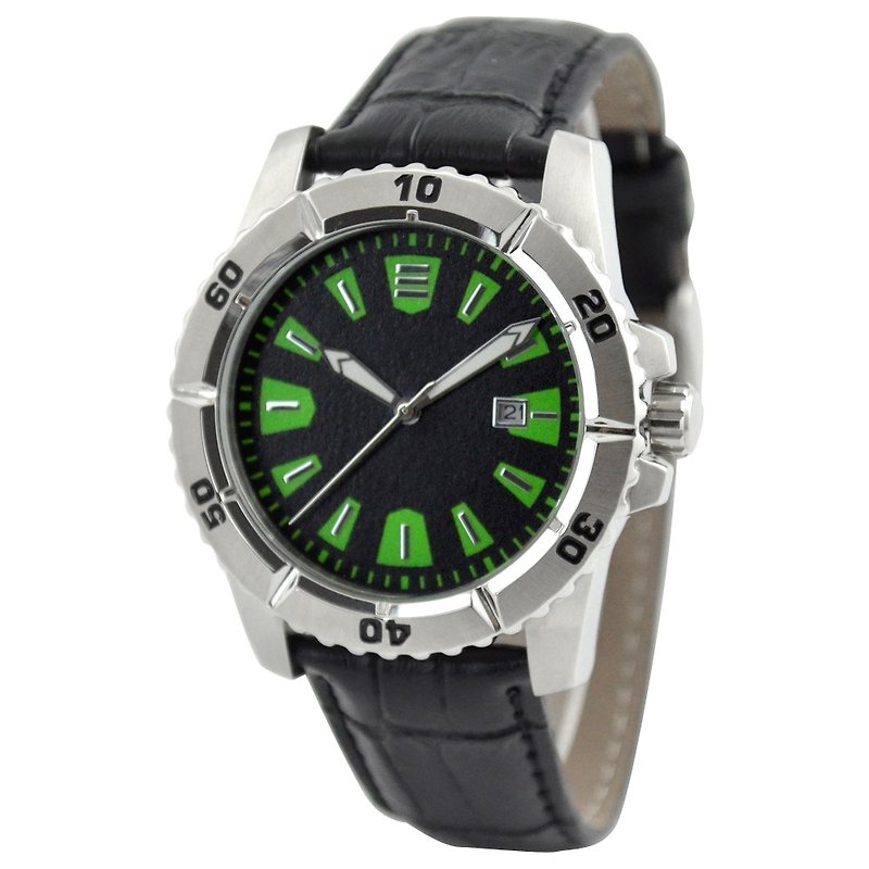 Diver Diver Watch-Leisure-Free Shipping Worldwide - Women's Watches - Other Metals Green