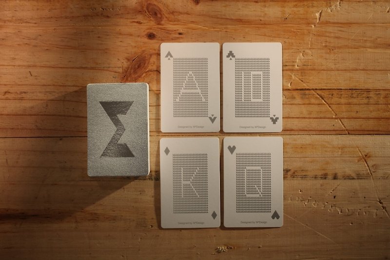 璀璨總和 | 撲克牌便條卡 - 卡片/明信片 - 紙 灰色