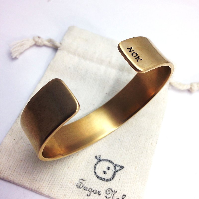 ::原味::黃銅手環(15MM) 限量加寬版 - 手鍊/手鐲 - 銅/黃銅 金色