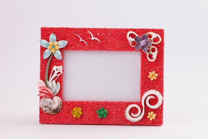 Hand made your drunk precious photo frame - red romantic - Picture Frames - Wood Red