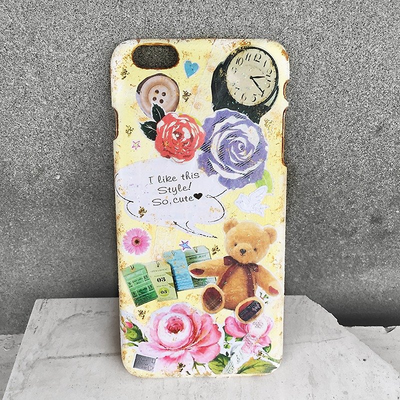 Koko Loves Dessert // funny girl COLLAGE ART iPhone 6 plus Collage Phone Case - raging's Cute Style (not glue) - เคส/ซองมือถือ - พลาสติก สีเหลือง
