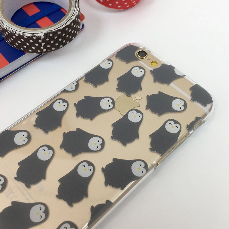 Cute Penguin Pattern Print Soft / Hard Case for iPhone X,  iPhone 8,  iPhone 8 Plus, iPhone 7 case, iPhone 7 Plus case, iPhone 6/6S, iPhone 6/6S Plus, Samsung Galaxy Note 7 case, Note 5 case, S7 Edge case, S7 case - Phone Cases - Plastic Transparent