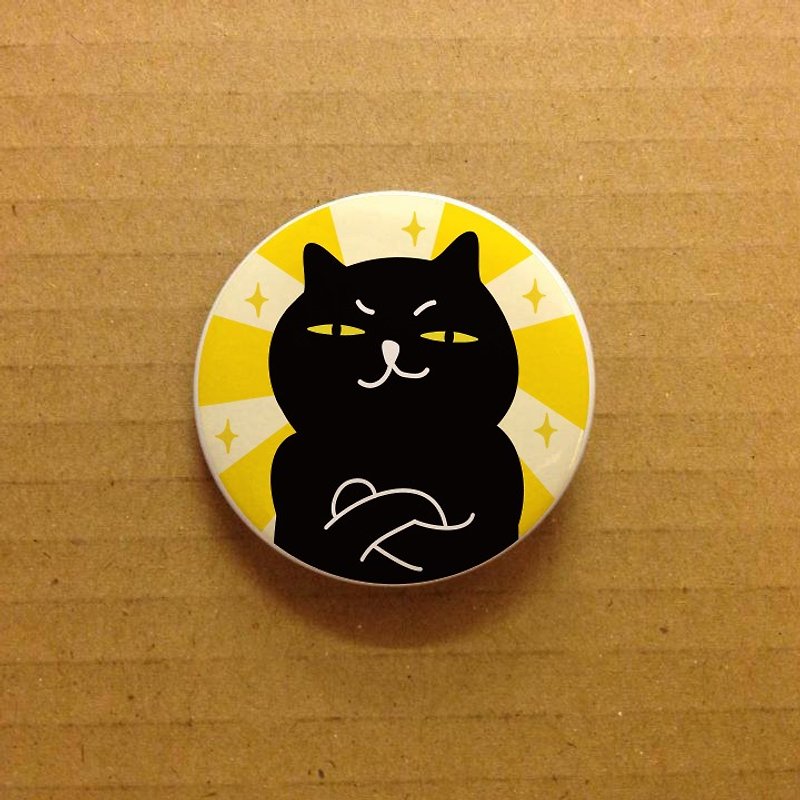 Bad kitty Small Button Collection - I'm the Best! - เข็มกลัด - โลหะ สีดำ