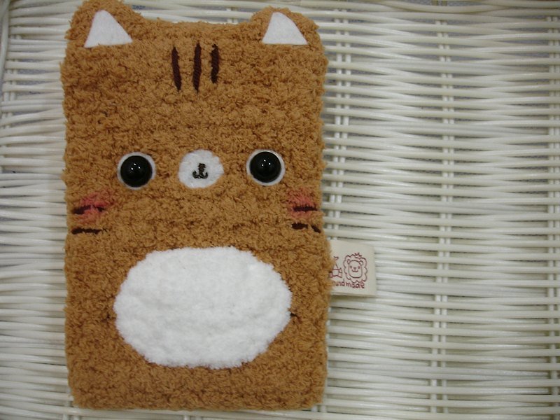 Marshmallow animal cell phone pocket - brown cat - Phone Cases - Other Materials Brown