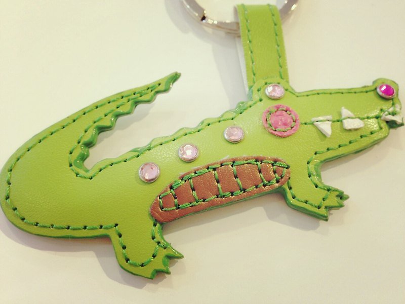 {Alligator keychain} - Charms - Other Materials Green