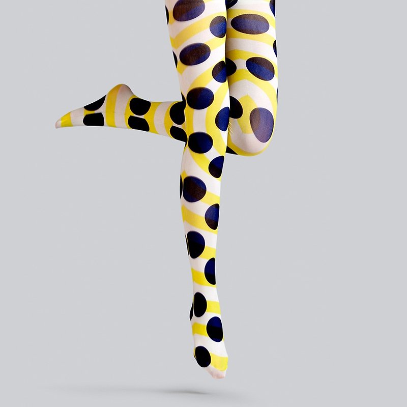 viken plan creative designer brand pantyhose stockings socks stockings Yayoi wave pattern - ถุงน่อง - ผ้าฝ้าย/ผ้าลินิน 