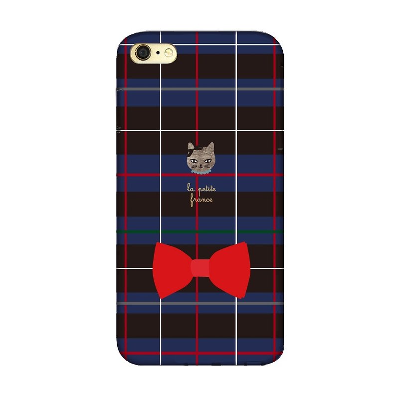 French cat red bow knot case - Phone Cases - Other Materials Blue