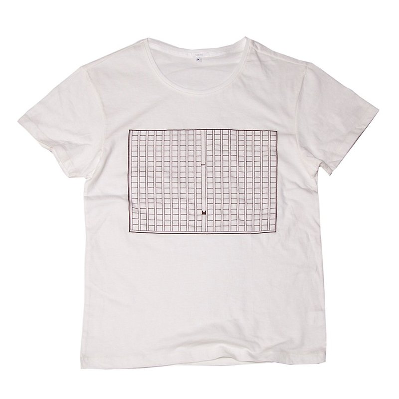 原稿用紙　おもしろデザインTシャツ　ユニセックスXS〜XLサイズ　Tcollector - T 恤 - 棉．麻 白色