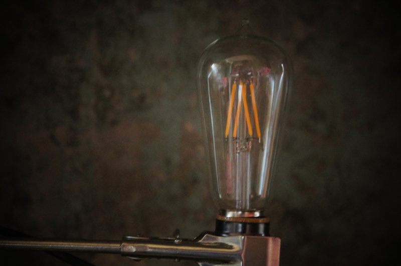 Edison-industry  工業風 愛迪生復古燈泡 LED 水滴4W高亮光源單燈愛迪生LED燈絲燈泡110v - 燈具/燈飾 - 玻璃 黃色