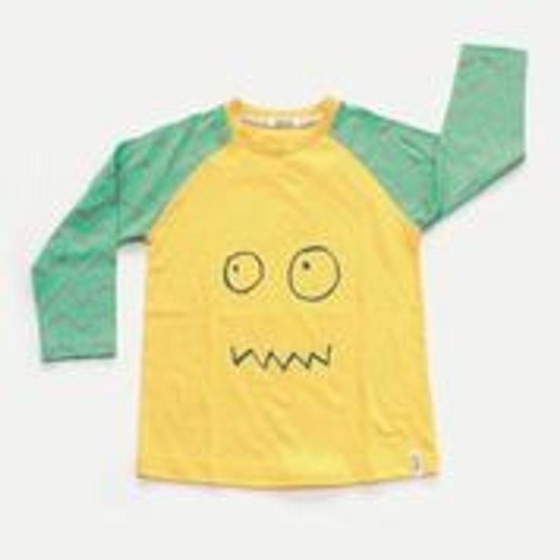 2015 spring and summer indikidual face print long-sleeved cotton T-shirt - อื่นๆ - ผ้าฝ้าย/ผ้าลินิน สีเหลือง