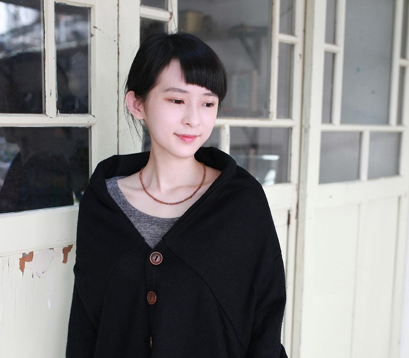 OMAKE 三木釦風衣外套（黑） - Women's Casual & Functional Jackets - Other Materials Black