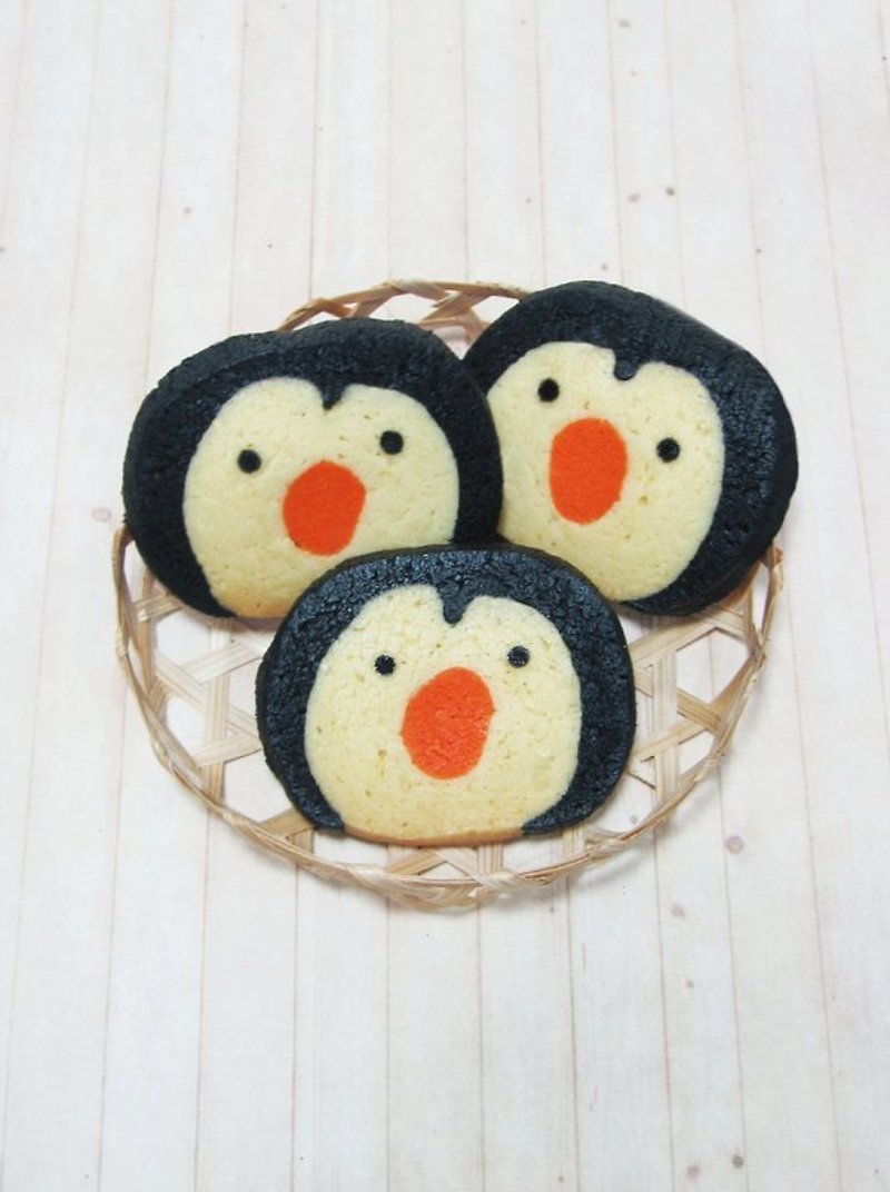 新鮮食材 手工餅乾 黑色 - JMI 手作烘焙坊 黑皮企鵝造型手工餅乾(共10片 5小包)