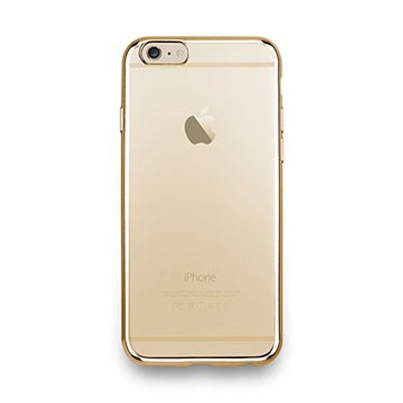 保護ソフトカバーの感覚を通じてiPhone 6S -Sheenシリーズ - メタルライト - 輝くゴールド - スマホケース - プラスチック ゴールド