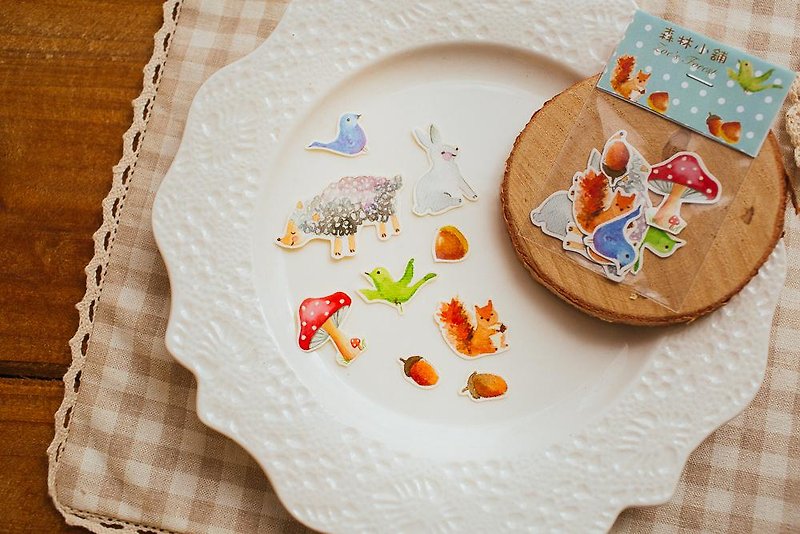 *Zoe's forest*Forest small animal stickers part 1 (squirrel, rabbit, sheep, chestnut, acorn) - Stickers - Paper Multicolor