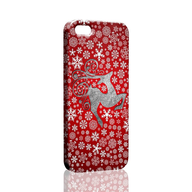 Loving winter snow deer red pattern custom Samsung S5 S6 S7 note4 note5 iPhone 5 5s 6 6s 6 plus 7 7 plus ASUS HTC m9 Sony LG g4 g5 v10 phone shell mobile phone sets phone shell phonecase - เคส/ซองมือถือ - พลาสติก สีแดง
