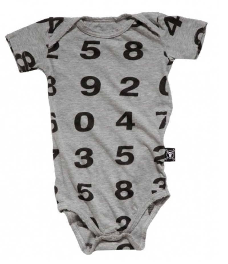 2014 spring and summer NUNUNU digital money bag fart clothing / number onesies - Other - Other Materials Gray