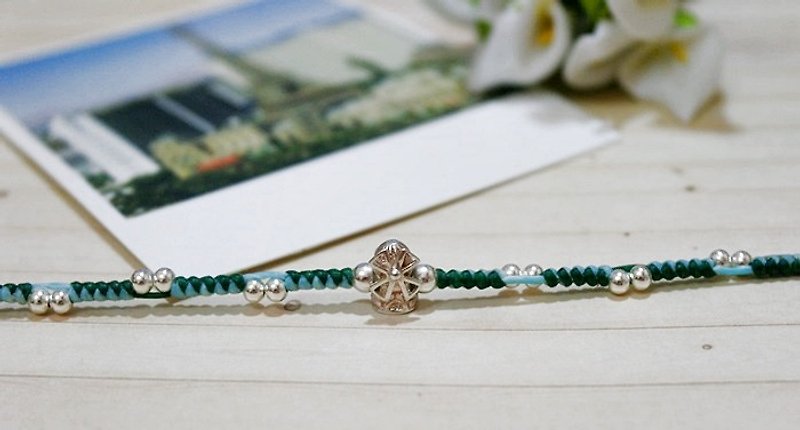Thai silk wax line X silver _ windmill / / can choose the color / / - limited * 1 - Bracelets - Wax Green