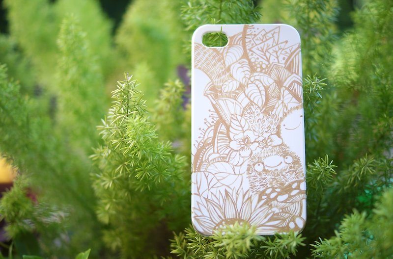 [Together - hand-painted series] iPhone shell - Phone Cases - Plastic Gold