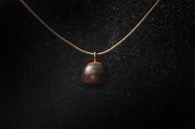 [Hylé design Macau] ORB-it jewelry series_Fxes star - Necklaces - Wood Brown