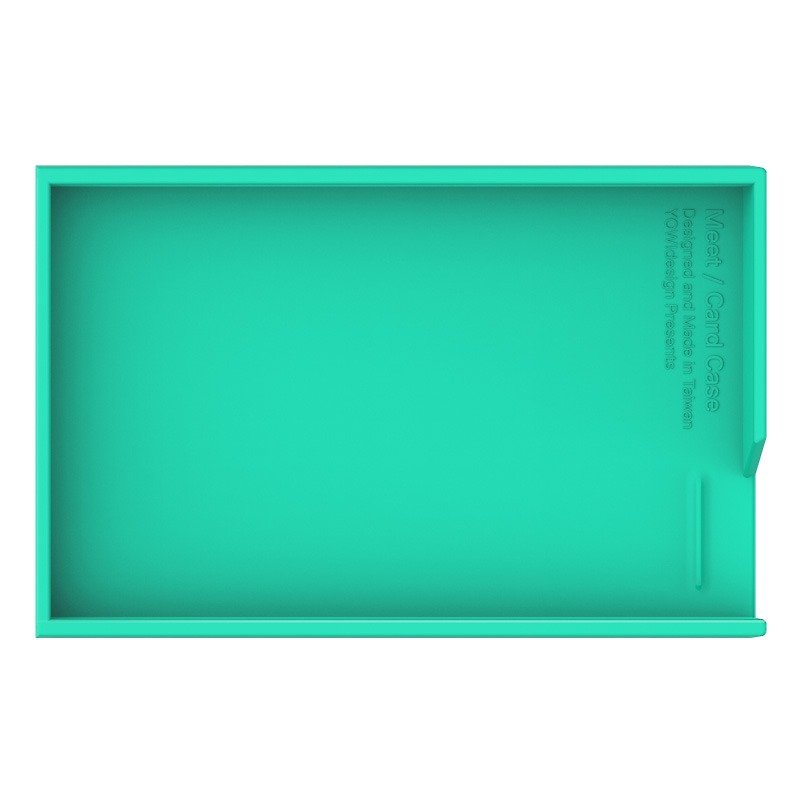 MEET+名片盒/下蓋 - 藍綠 - 名片夾/名片盒 - 塑膠 藍色