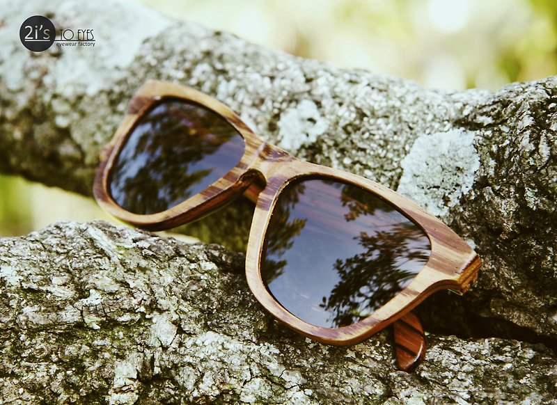 Sunglasses│Handcrafted Wooden Eyewear│ Rectangular Frame│2is-ZebranoZi - Glasses & Frames - Wood Brown