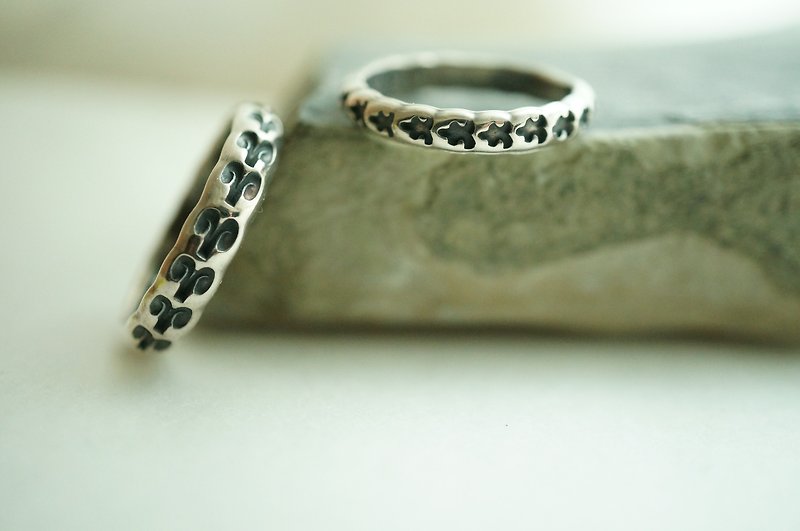 【janvierMade】The Tribe Sterling Silver Rings / PAIR of The Tribe Rings / 925 Sterling Silver Handmade - แหวนคู่ - โลหะ 
