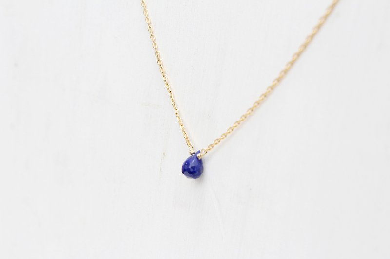 寶石 項鍊 藍色 - 9月份誕生石- 青金石 Lapis lazuli ラピスラズリ 鎖骨項鍊