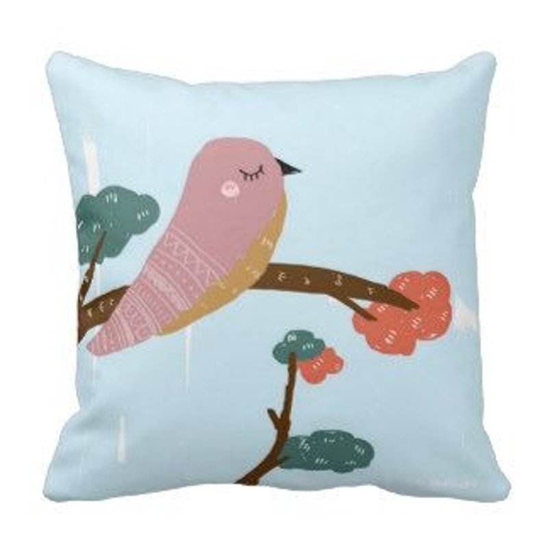 I am a little bird-original Australian pillowcase - Pillows & Cushions - Other Materials Blue