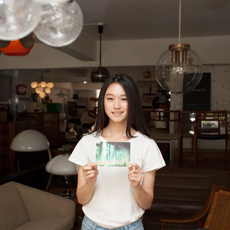 Lin Baoling / Green Nocturne-postcard - การ์ด/โปสการ์ด - กระดาษ สีเขียว