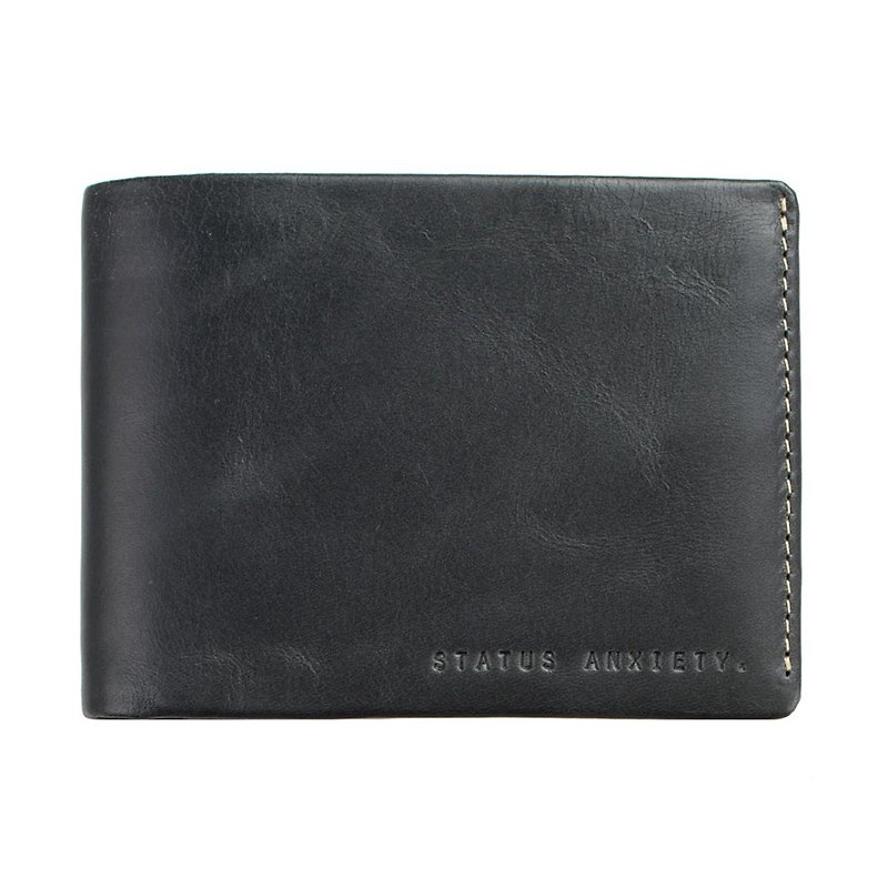 HOSEA Clip _Black / Black - กระเป๋าสตางค์ - หนังแท้ สีดำ