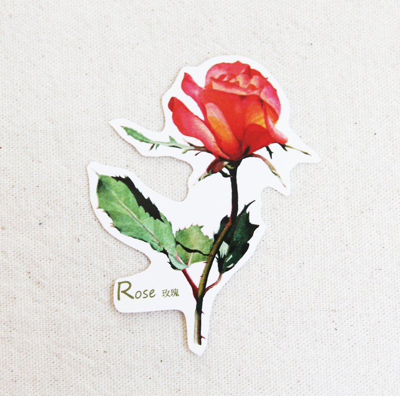 กระดาษ สติกเกอร์ หลากหลายสี - Xiang-NSJ Hand-painted Rose Sticker