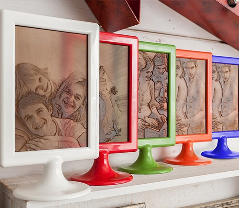 [customized gift] colorful vertical photo frame photo wedding lover anniversary - กรอบรูป - พลาสติก หลากหลายสี
