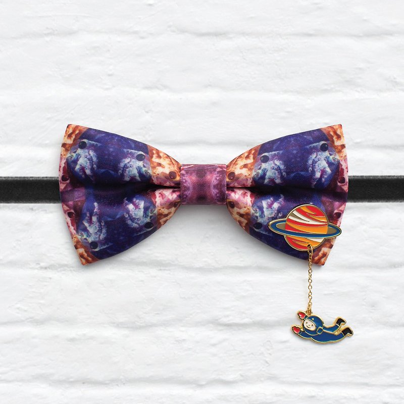 Style 0170 Bowtie with decorative pins - Modern Boys Bowtie, Toddler Bowtie Toddler Bow tie, Groomsmen bow tie, Pre Tied and Adjustable Novioshk - สร้อยติดคอ - วัสดุอื่นๆ หลากหลายสี