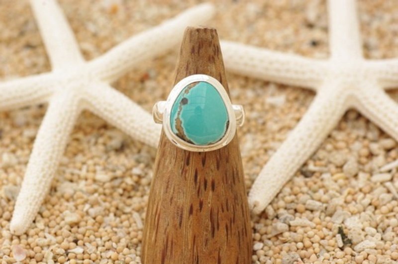 Silver ring of turquoise - แหวนทั่วไป - เครื่องเพชรพลอย สีเขียว